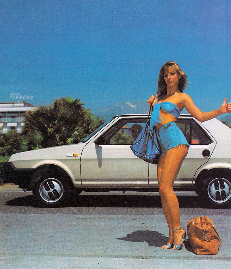 Fiat Ritmo e donna